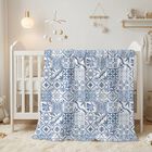 Baby Boys Blue & White Blanket, 1, hi-res