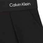 Girls Black Logo Pleated Skirt, 1, hi-res