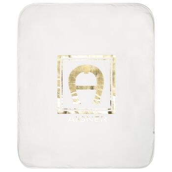 Ivory & Gold Logo Baby Blanket