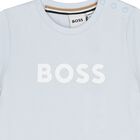 Younger Boys Blue Logo T-Shirt, 3, hi-res