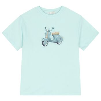 Boys Green Motorbike T-Shirt