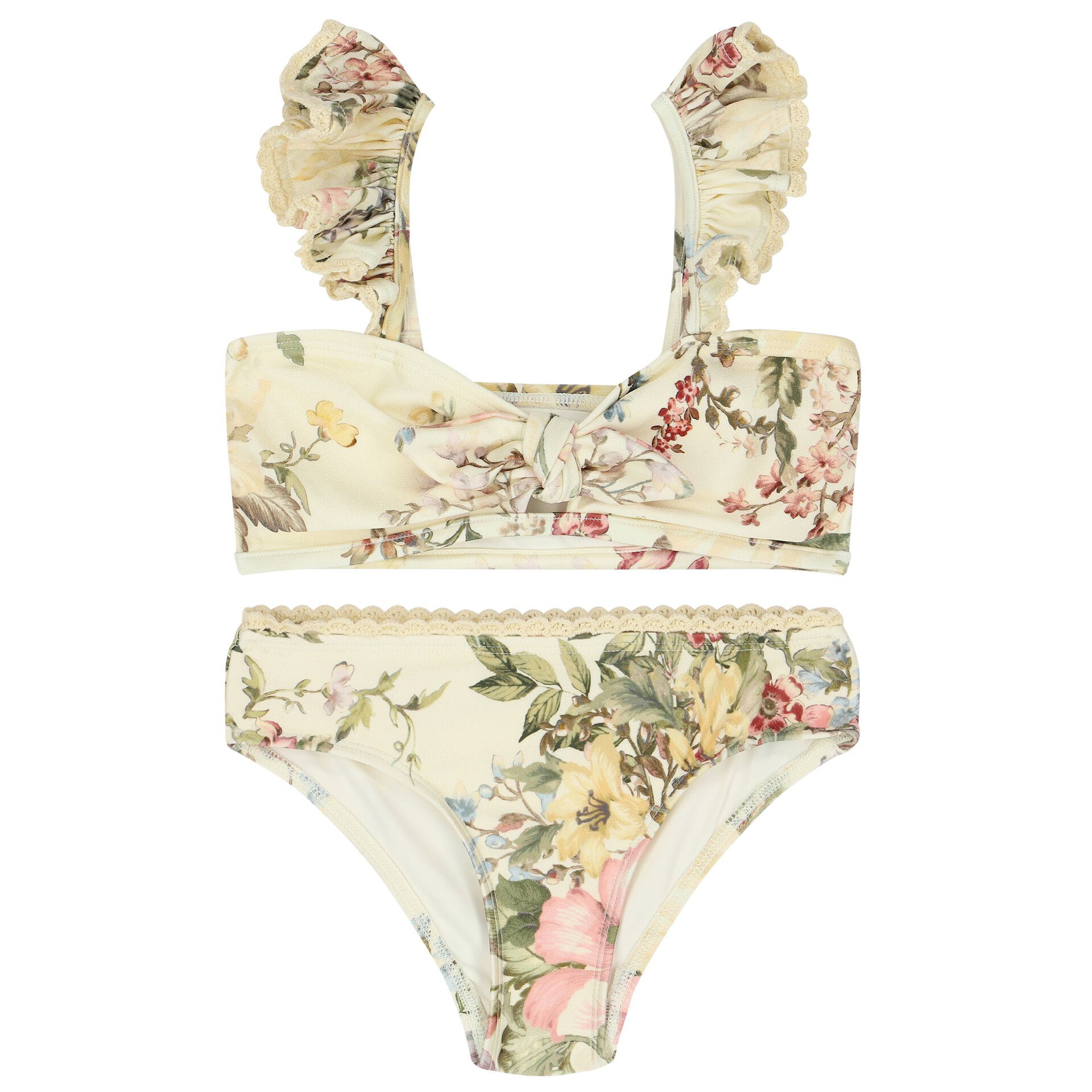 Zimmermann Girls Ivory Floral Bikini | Junior Couture