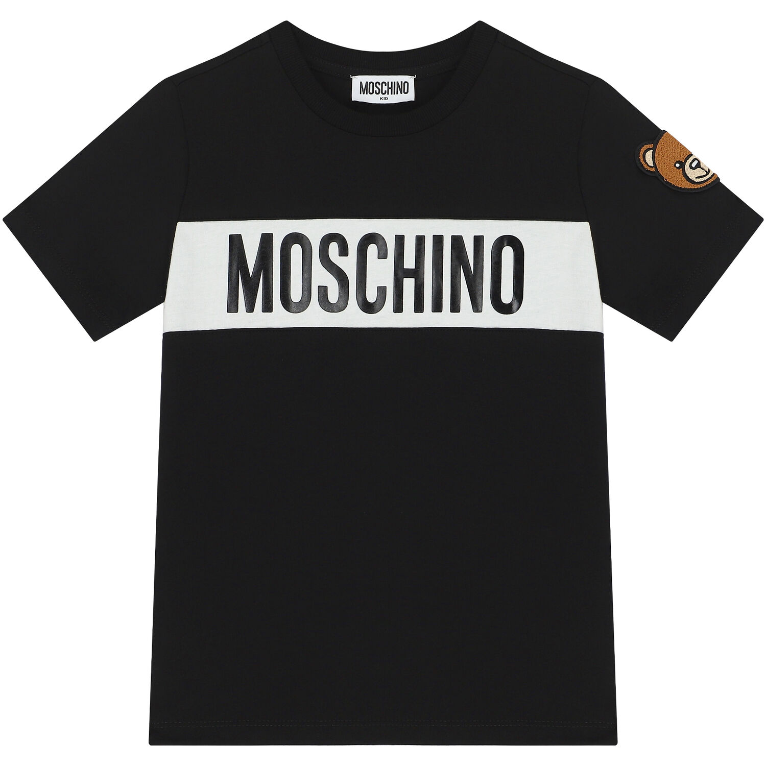Moschino Black Teddy Logo T-Shirt | Junior Couture