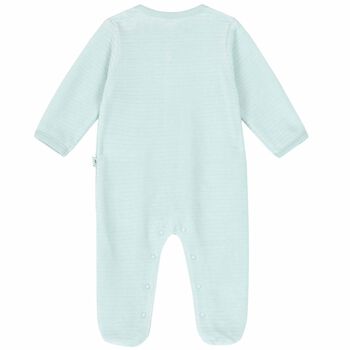 Turquoise Velour Babygrow