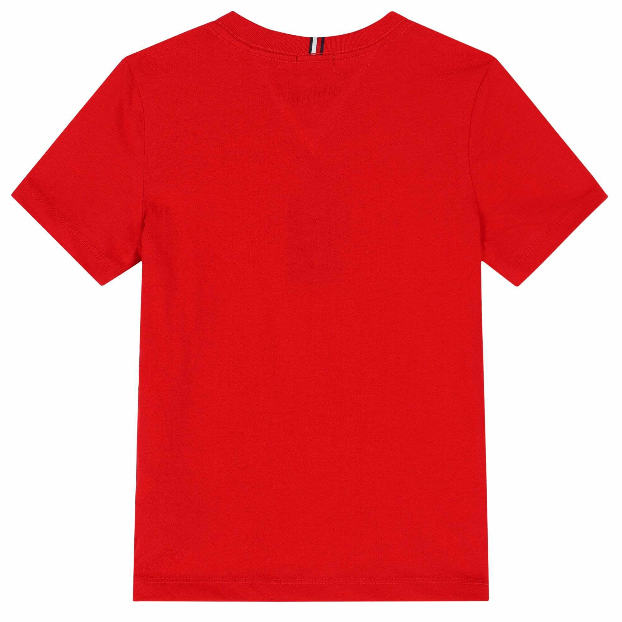 red v neck tee