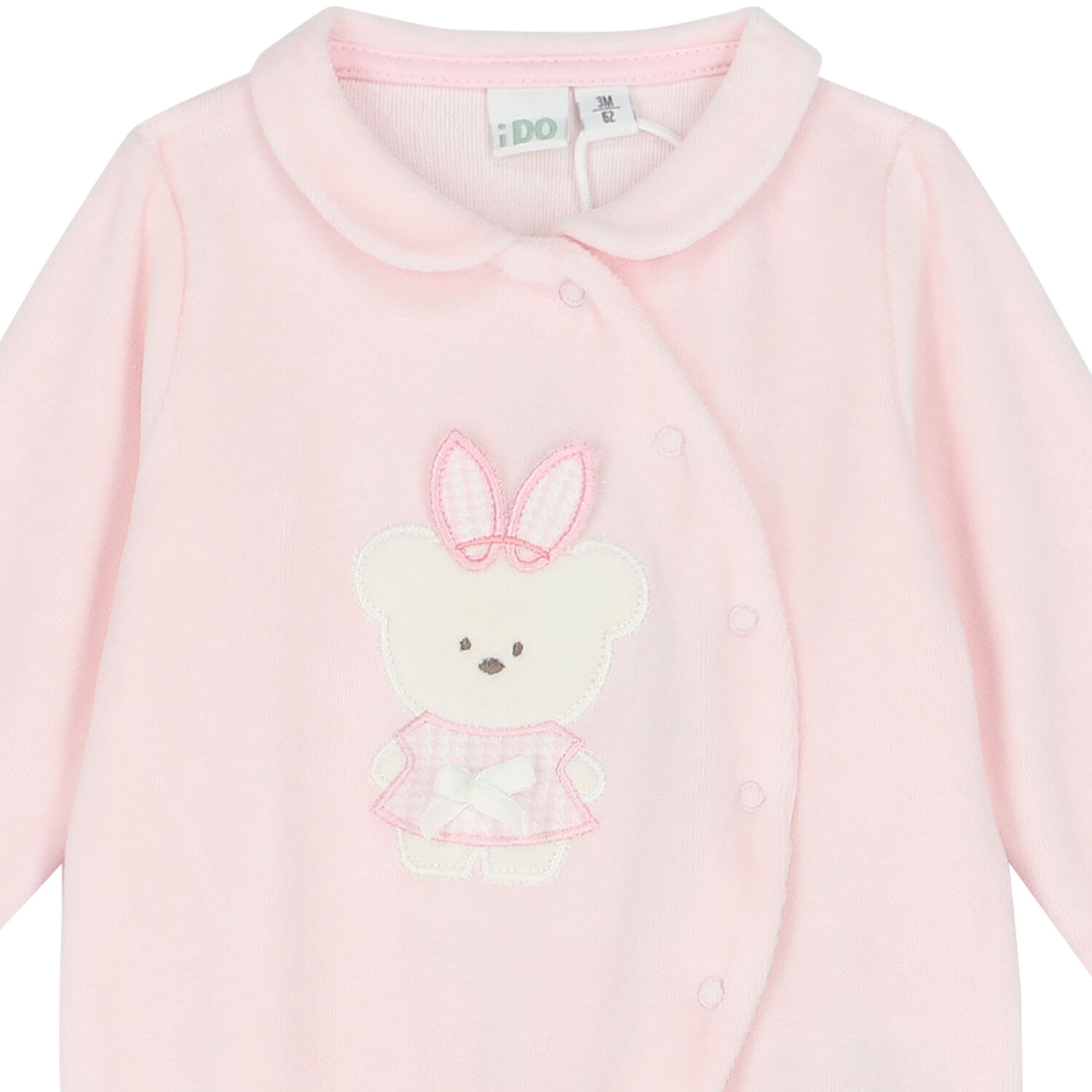Baby Girls Pink Teddy Babygrow, 1, hi-res
