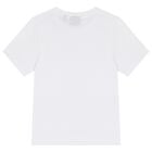 Boys White Logo T-Shirt, 6, hi-res