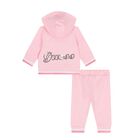 Baby Girls Pink Logo Tracksuit, 1, hi-res