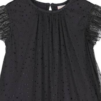 Girls Grey Dots Tulle Dress