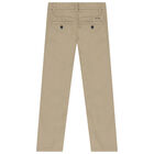 Boys Beige Chino Trousers, 2, hi-res