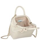 Girls Ivory Faux Leather Handbag ( 21cm ), 2, hi-res