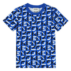 Boys Blue & White Logo T-Shirt