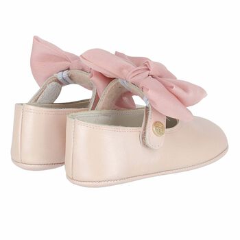 Baby Girls Pink Bow Pre Walker Shoes