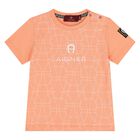 Younger Boys Orange Logo T-Shirt, 3, hi-res