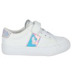 Girls White Logo Trainers, 1, hi-res