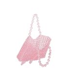 Girls Pink Crystal Beads Hand Bag, 1, hi-res