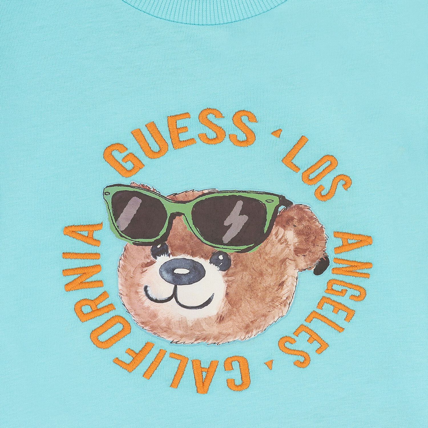 Baby Boys Blue Teddy Bear Logo Shorts Set, 1, hi-res