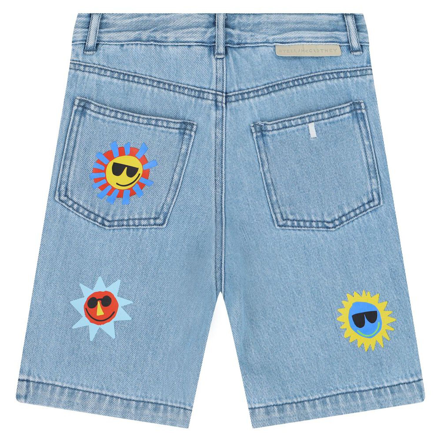Boys Blue Sun Denim Shorts, 1, hi-res image number null