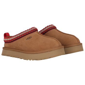 Beige Tazz Suede Mules