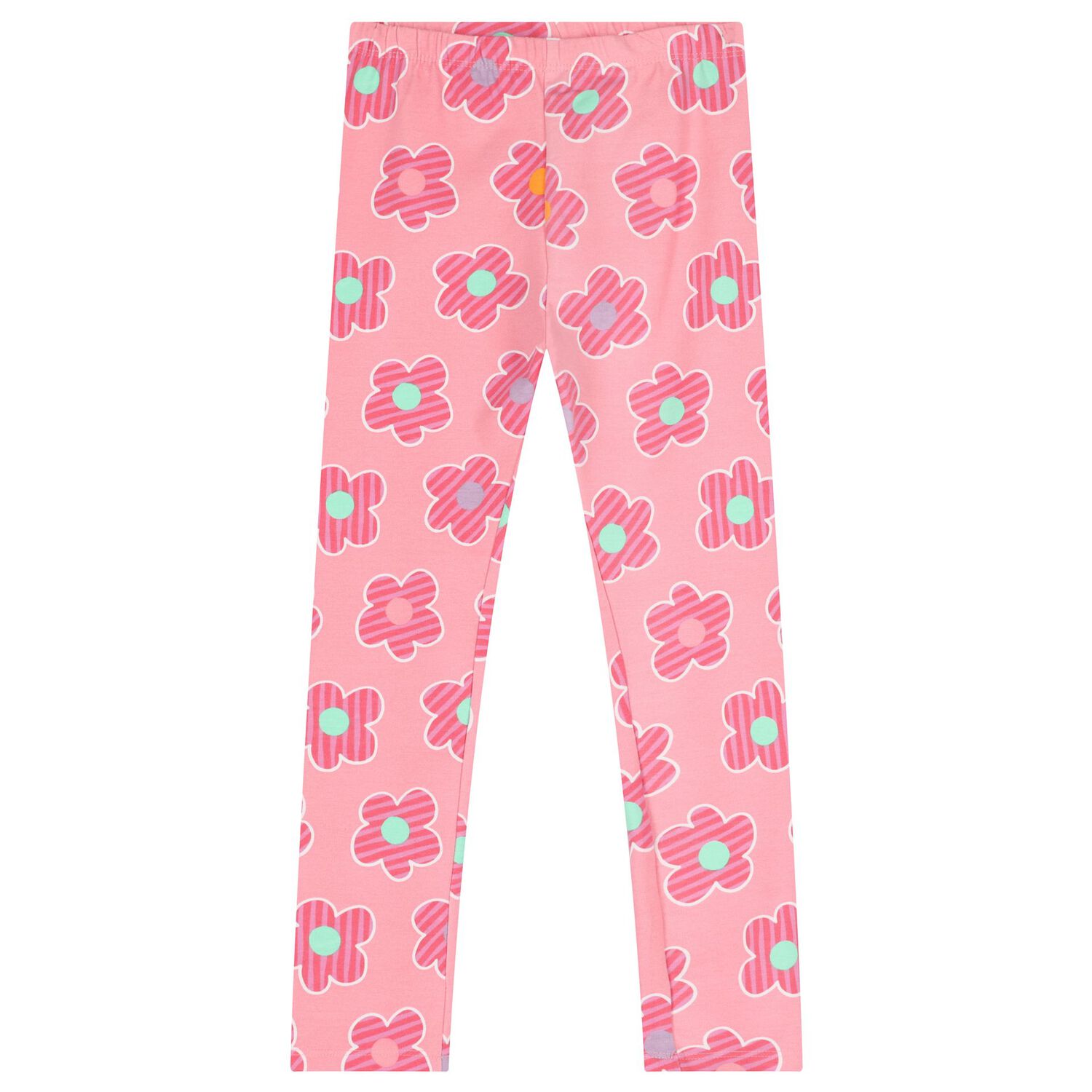 Girls Pink Floral & Fleece Leggings Set, 1, hi-res image number null