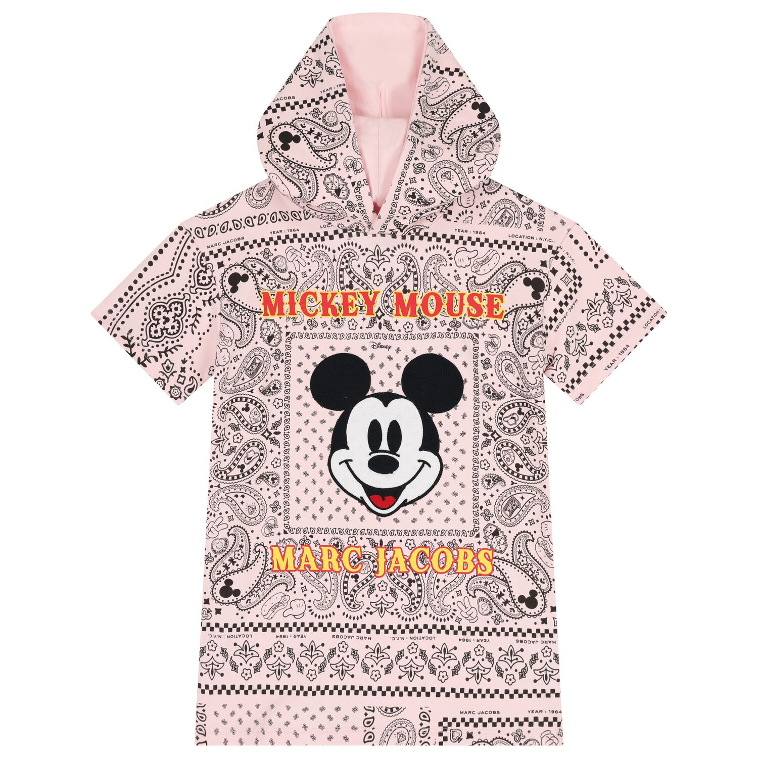 Girls Pink Disney Hooded Dress, 1, hi-res image number null