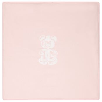 Baby Girls Pink Teddy Bear Blanket