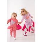 Girl Pink Heart Logo Leggings Set, 1, hi-res