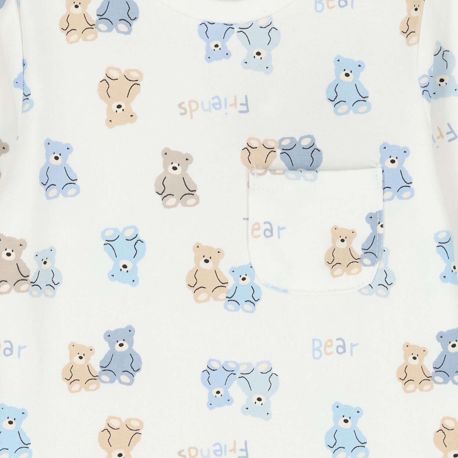 Baby Boys White & Blue Bodysuit Set, 1, hi-res