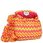 Girls Pink, Orange & Yellow Ruffle Backpack, 1, hi-res