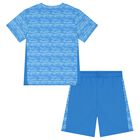 Boys Blue Logo Shorts Set, 2, hi-res