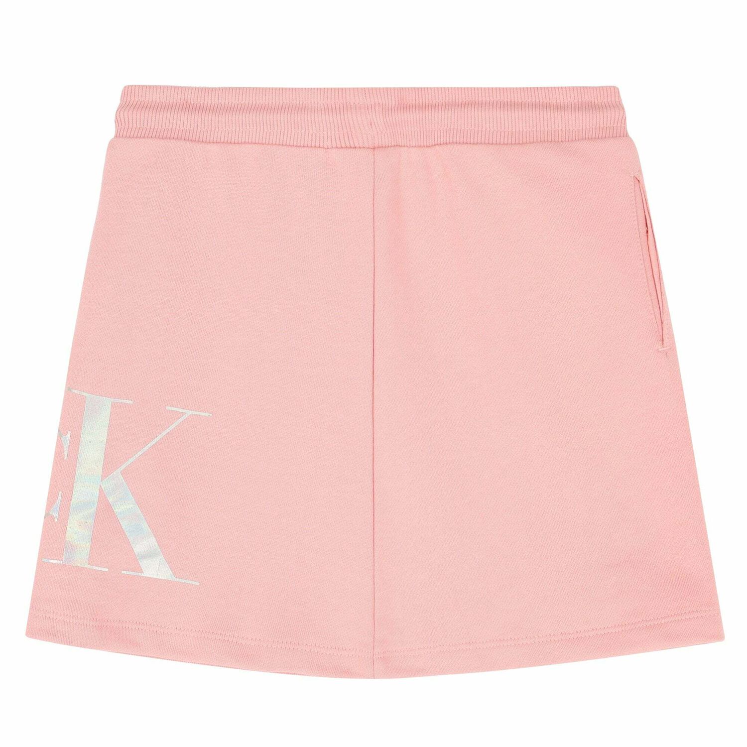 Girls Pink Organic Cotton Logo SKirt, 1, hi-res