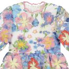 Girls Mutli-Coloured Floral Dress, 1, hi-res
