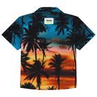 Boys Orange & Blue Palm Tree Shirt, 1, hi-res