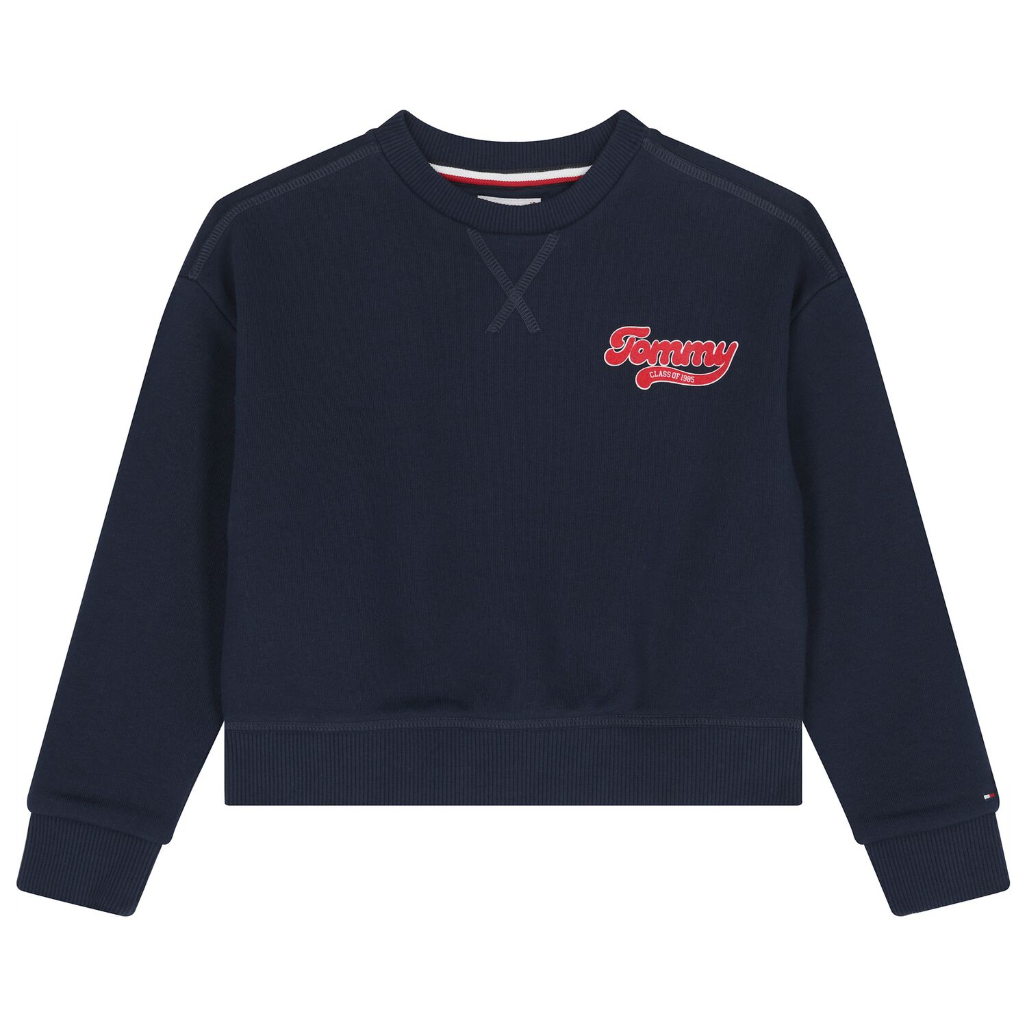 Girls Navy Blue Logo Sweatshirt, 1, hi-res image number null