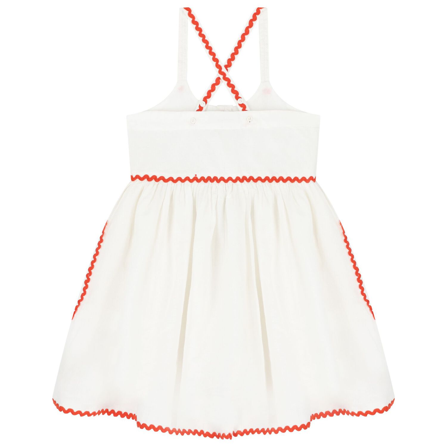 Girls Ivory Strawberry Dress, 1, hi-res image number null
