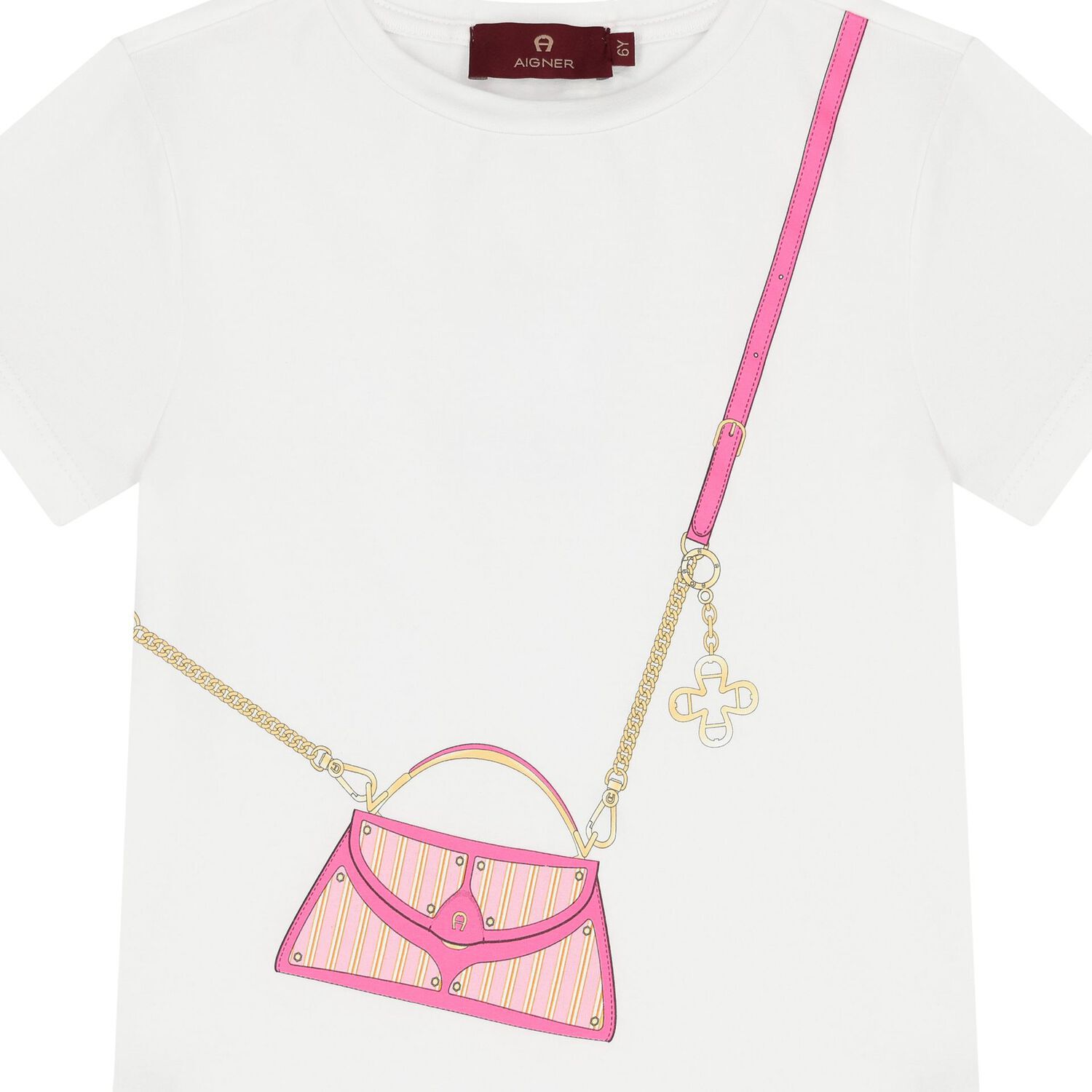 Girls White Logo Bag T-Shirt, 1, hi-res image number null