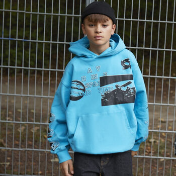 Boys Blue Hooded Top