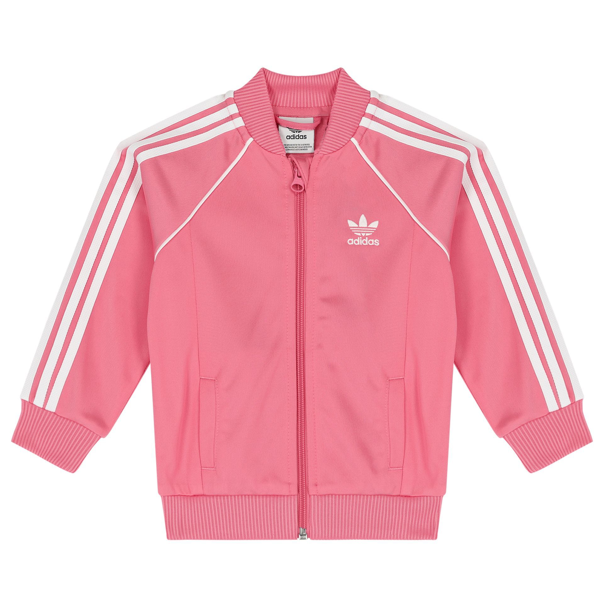 Adidas Kids Baby Girls Pink Logo Tracksuit Junior Couture