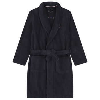 Tommy Hilfiger Navy Blue Logo Bathrobe, 1 Navy Blue Logo Bathrobe