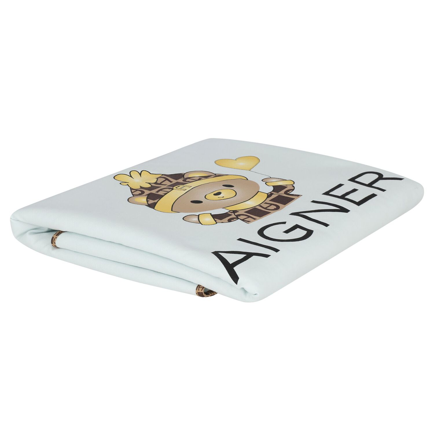 Baby Boys Blue Logo Blanket, 2, hi-res