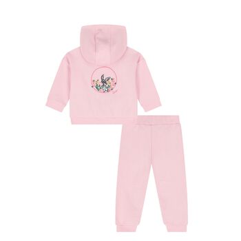 Younger Girls Pink Bunny Logo Tracksuit