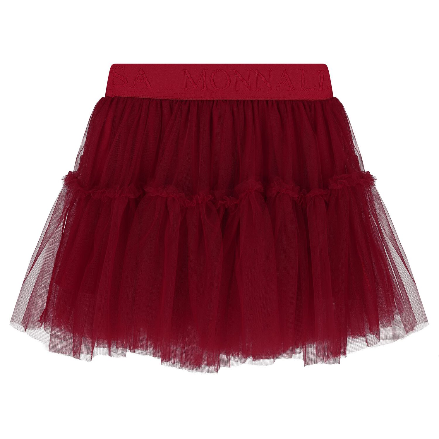 Girls Red Logo Tulle Skirt, 1, hi-res