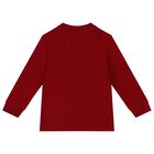 Baby Boys Red Polo Bear Long Sleeve Top, 1, hi-res