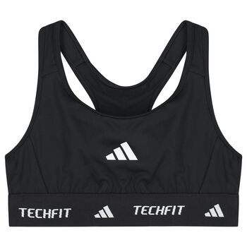 Girls Black Logo Bra Top
