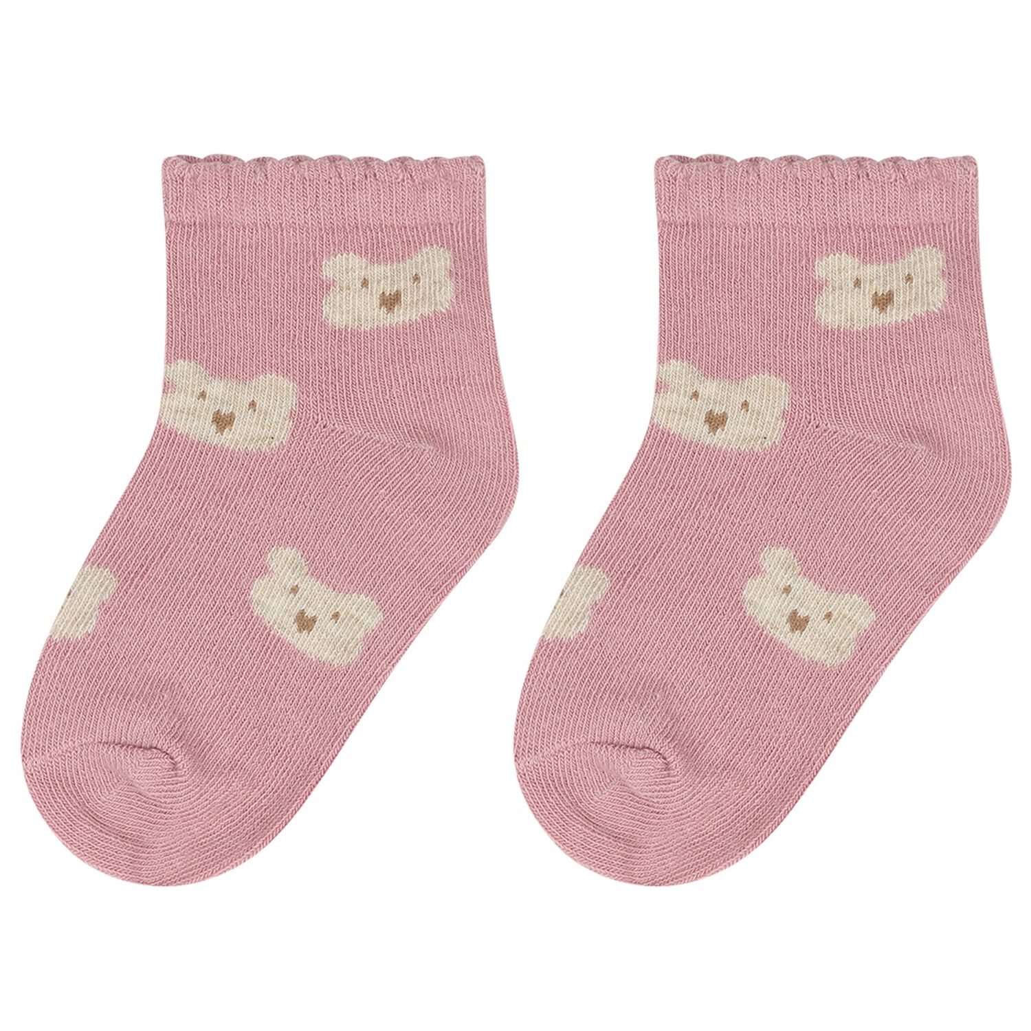 Younger Girls Beige, Ivory & Pink Socks ( 3 Pack ), 2, hi-res