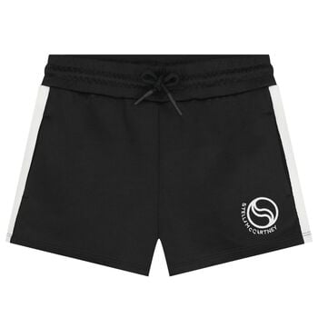 Girls Black Logo Shorts