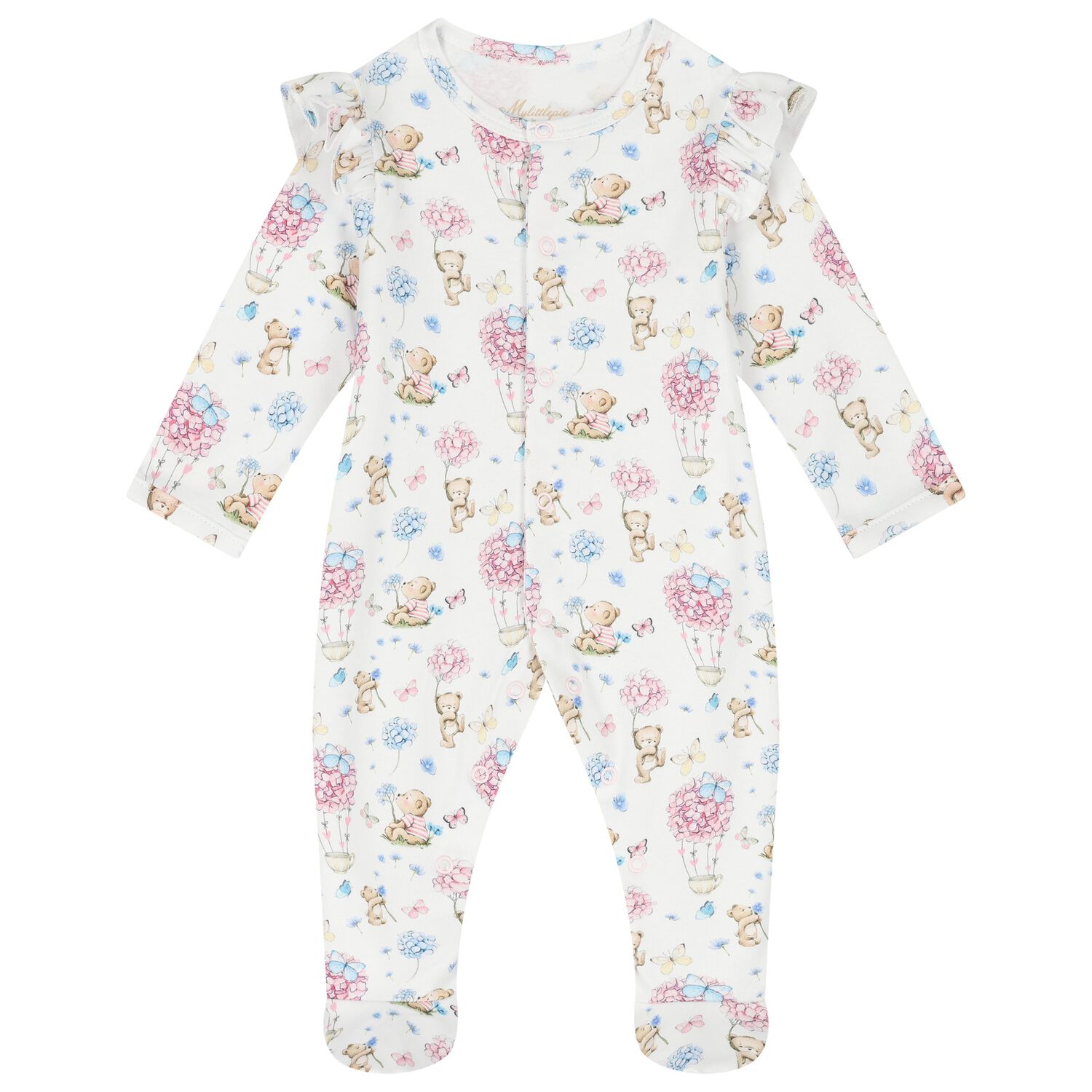 Baby Girls White Azalia Babygrow, 1, hi-res image number null