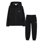 Boys Black Logo Tracksuit, 1, hi-res