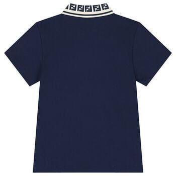 Boys Navy Logo Polo Shirt