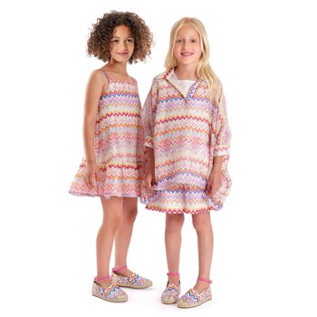 Girls Multi-Coloured Zigzag Dress